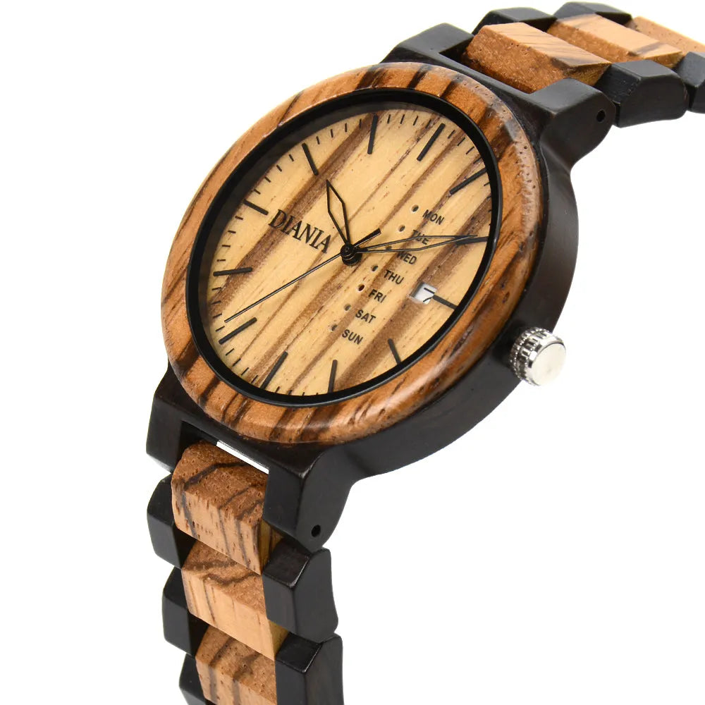 Corberà black sandalwood and zebrawood close up