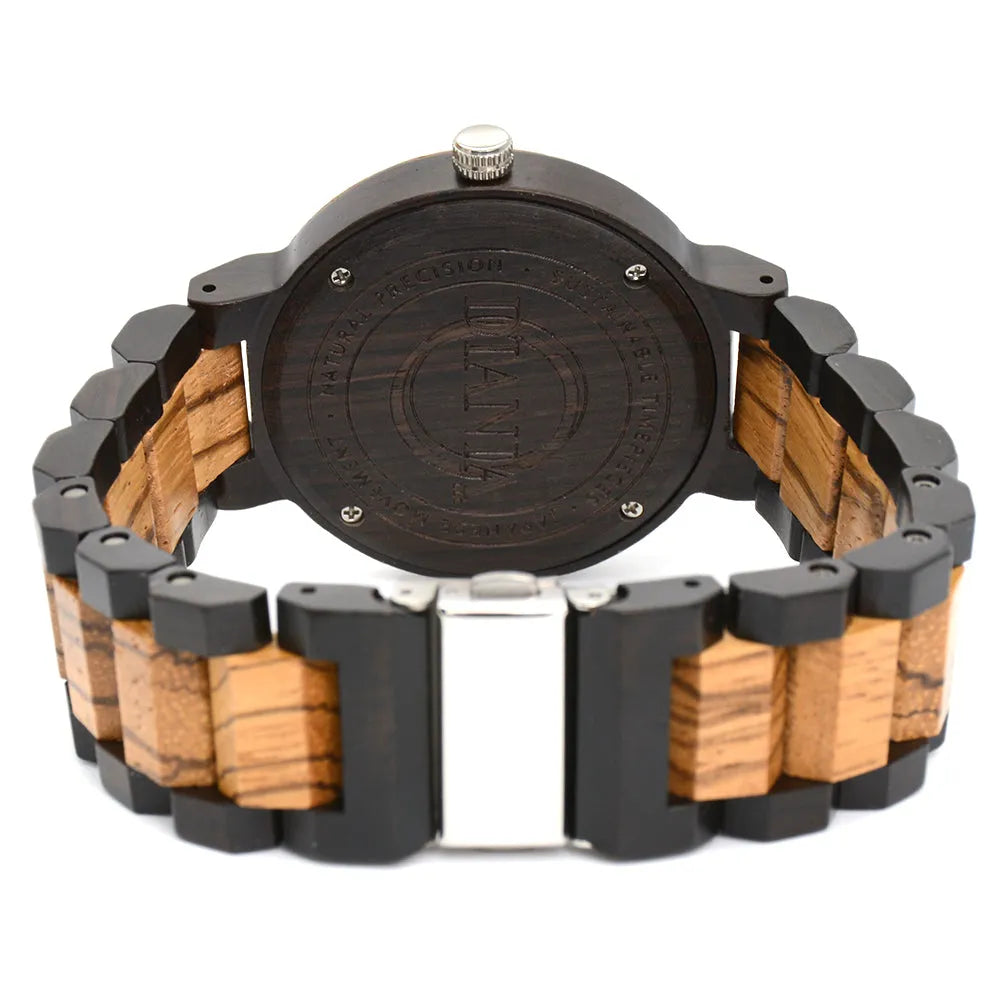 Corberà black sandalwood and zebrawood from the back