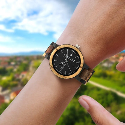 ROTGLÀ - Reloj de madera multicolor