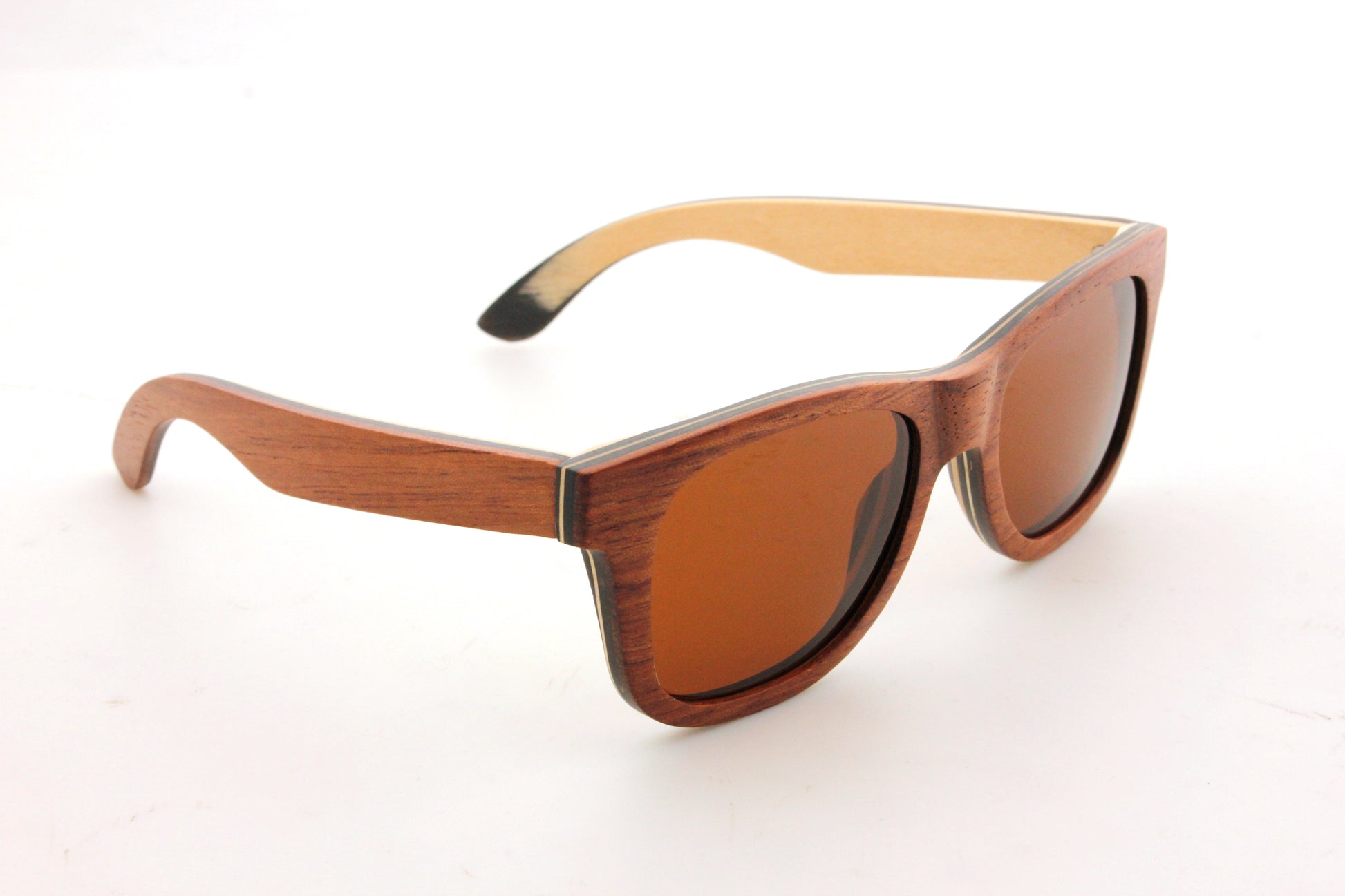 Els Plans bubinga Skateboard Wood Sunglasses view from the right