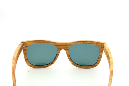 Carrasqueta zebra wood sunglasses view from behind