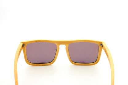 Teixereta bamboo wood sunglasses view from the back