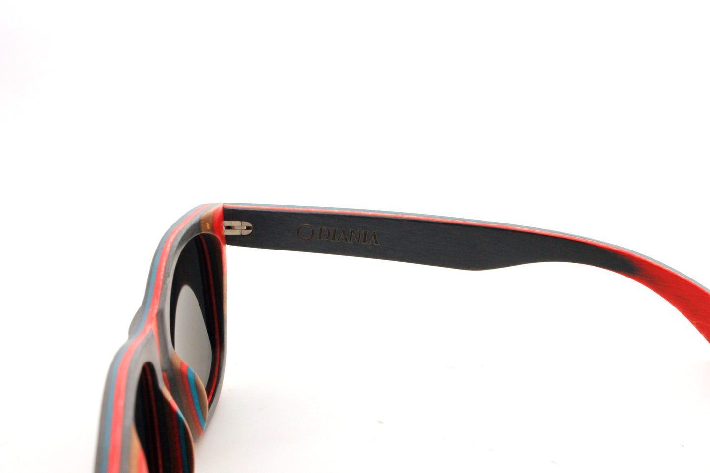 Penya-Roja black skateboard wooden sunglasses close up