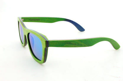 Quarter bamboo wood sunglasses view from the left