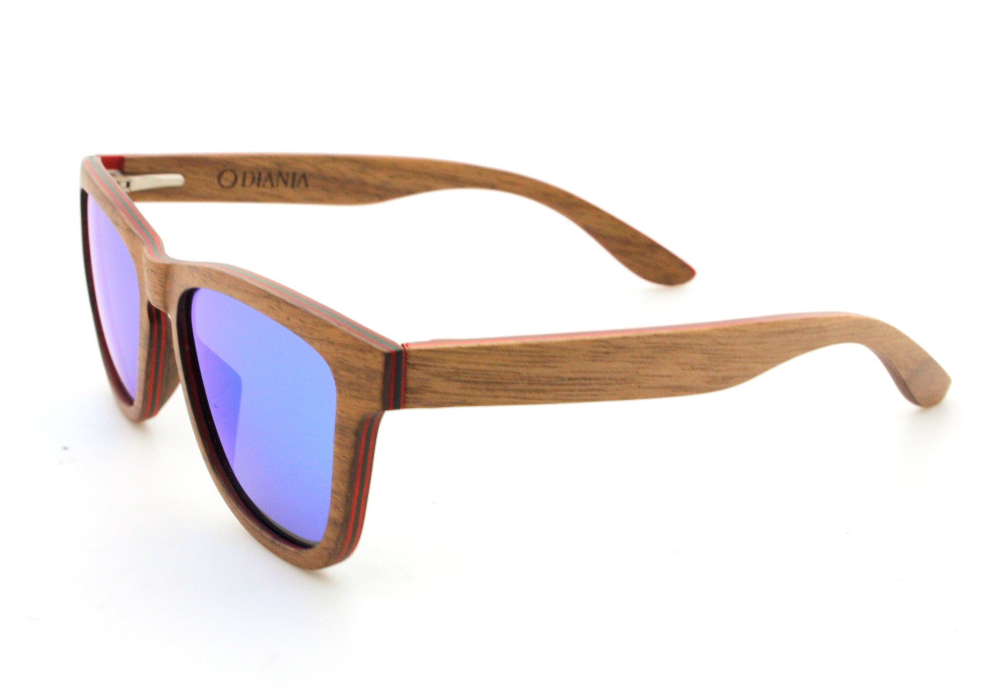 Menejador Layered Walnut Wood Sunglasses view from the left