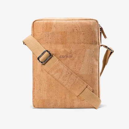 Cork Vegan Briefcase Medium Light Brown