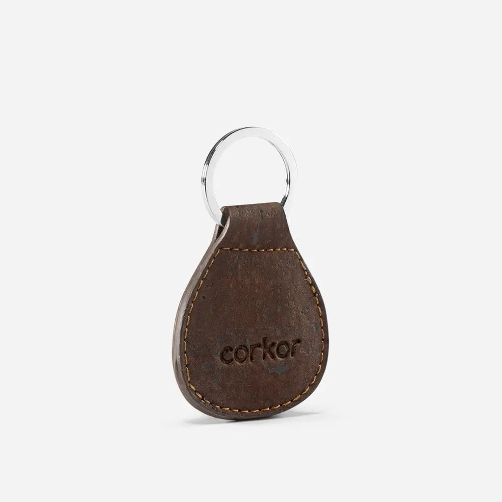 Corkor Vegan Key Chain Round Brown