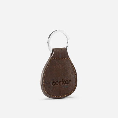 Corkor Vegan Key Chain Round Brown
