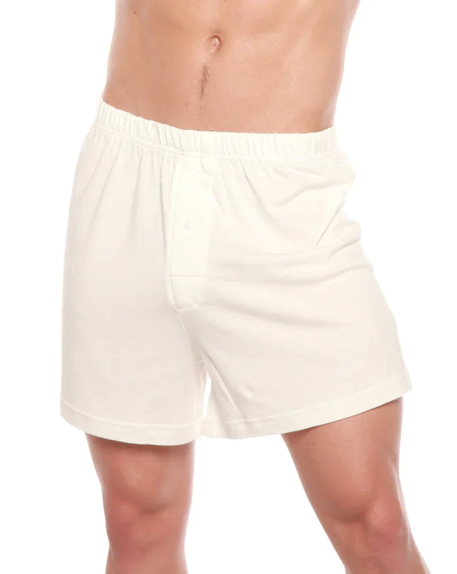 Men's Bamboo Boxer Shorts – 5 Pack, Cream
