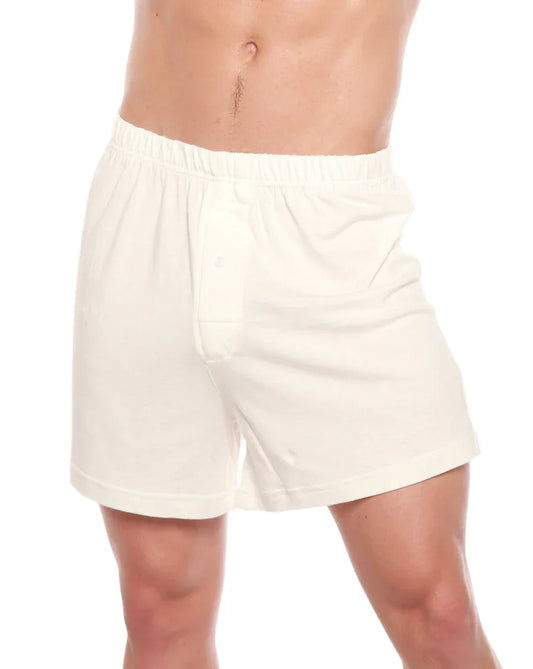 Men's Bamboo Boxer Shorts – 5 Pack, Cream