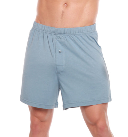 Men's Bamboo Boxer Shorts – 5 Pack, Steel Blue